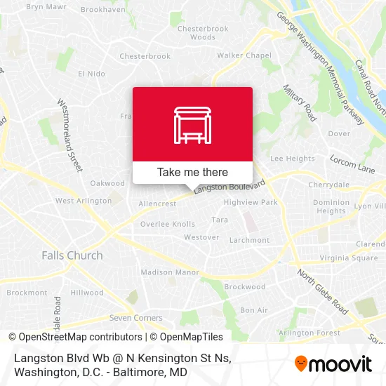 Langston Blvd Wb @ N Kensington St Ns map