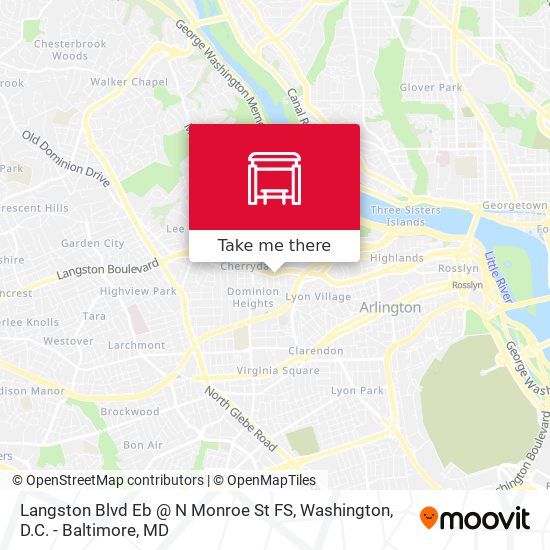 Langston Blvd Eb @ N Monroe St FS map