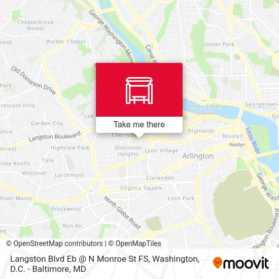 Langston Blvd Eb @ N Monroe St FS map