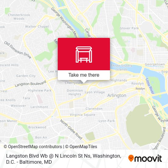 Langston Blvd Wb @ N Lincoln St Ns map