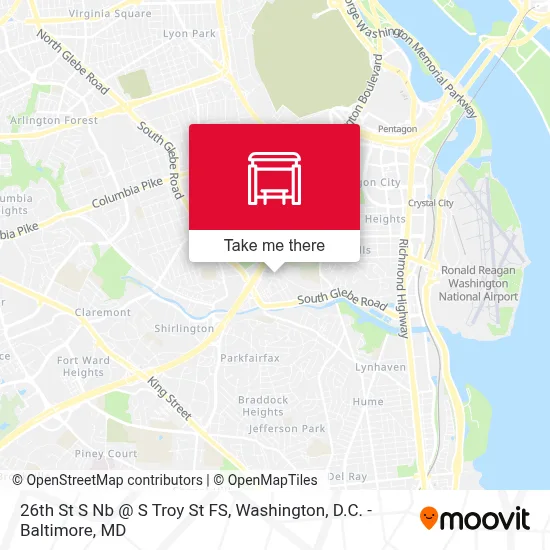 Mapa de 26th St S Nb @ S Troy St FS