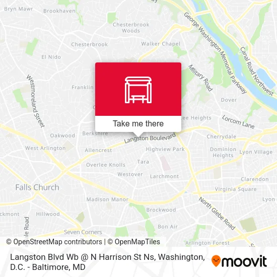 Langston Blvd Wb @ N Harrison St Ns map