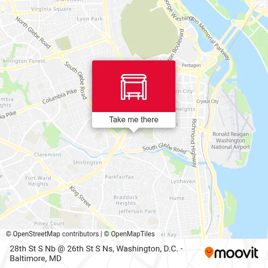 28th St S Nb @ 26th St S Ns map