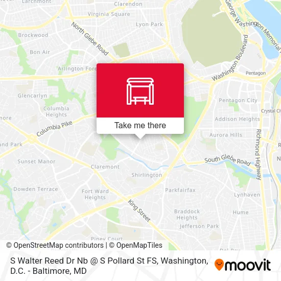 Mapa de S Walter Reed Dr Nb @ S Pollard St FS