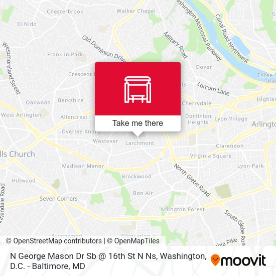 N George Mason Dr Sb @ 16th St N Ns map