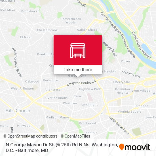 N George Mason Dr Sb @ 25th Rd N Ns map