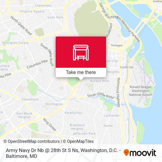 Army Navy Dr Nb @ 28th St S Ns map