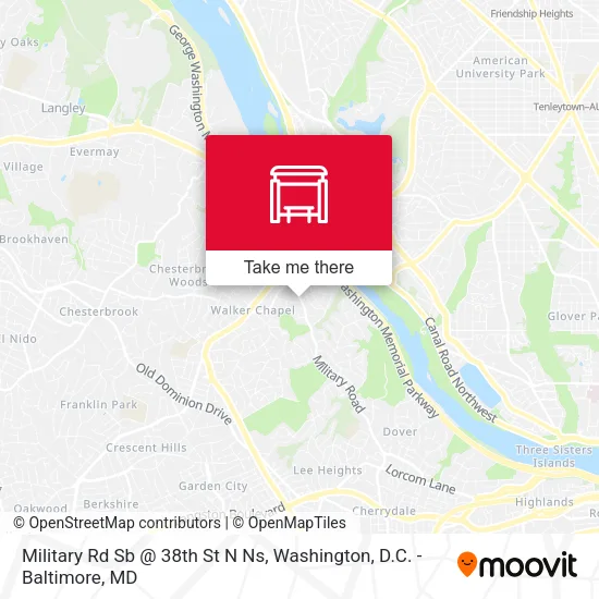 Military Rd Sb @ 38th St N Ns map