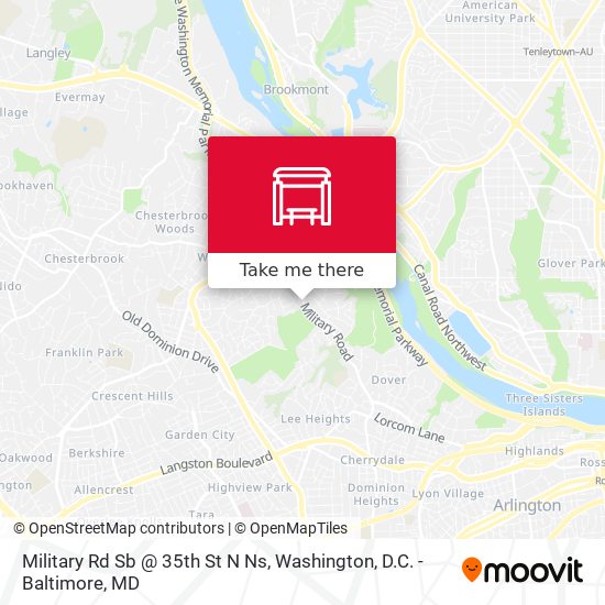 Military Rd Sb @ 35th St N Ns map
