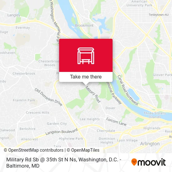 Military Rd Sb @ 35th St N Ns map