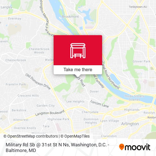 Military Rd Sb @ 31st St N Ns map