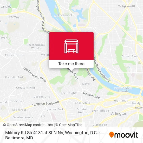 Military Rd Sb @ 31st St N Ns map