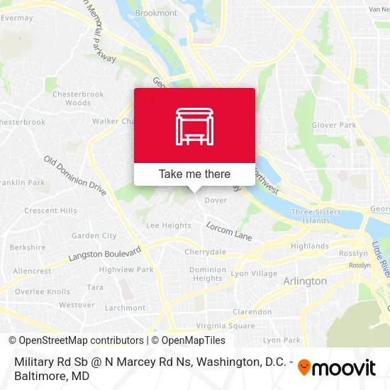 Military Rd Sb @ N Marcey Rd Ns map