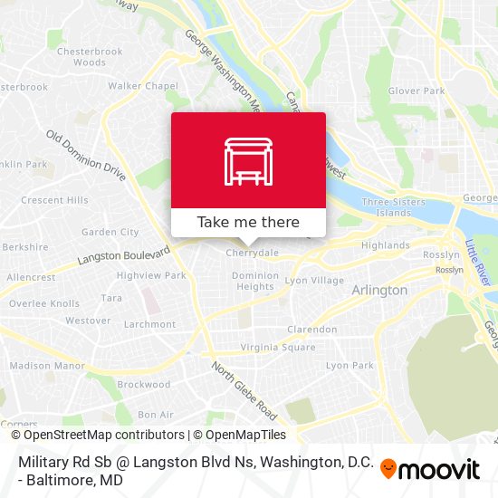 Military Rd Sb @ Langston Blvd Ns map