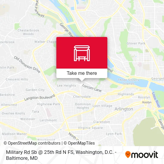 Military Rd Sb @ 25th Rd N FS map