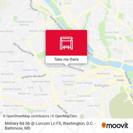 Military Rd Sb @ Lorcom Ln FS map