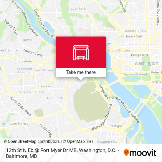 12th St N Eb @ Fort Myer Dr MB map