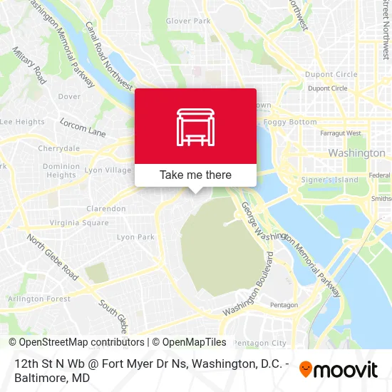 12th St N Wb @ Fort Myer Dr Ns map