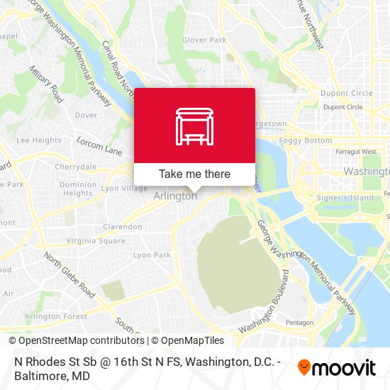 N Rhodes St Sb @ 16th St N FS map