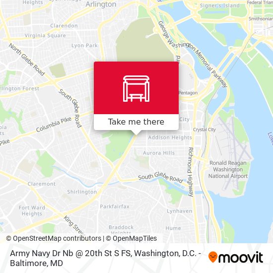 Army Navy Dr Nb @ 20th St S FS map