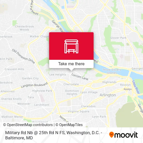 Military Rd Nb @ 25th Rd N FS map