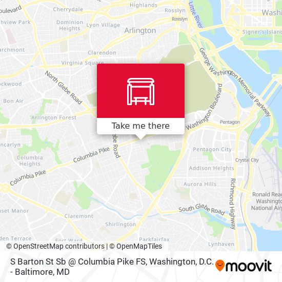 S Barton St Sb @ Columbia Pike FS map