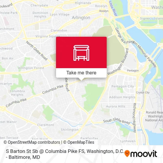 S Barton St Sb @ Columbia Pike FS map