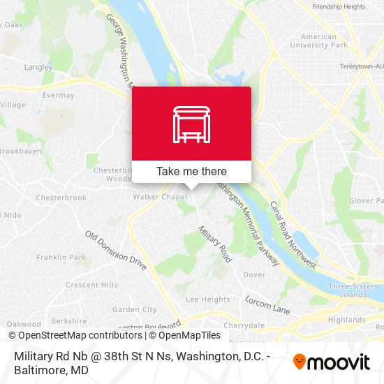 Military Rd Nb @ 38th St N Ns map