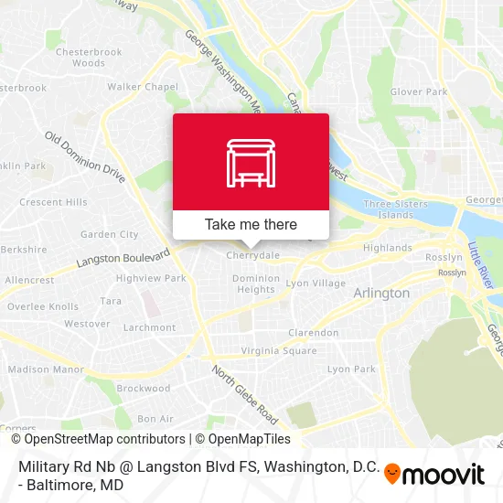 Military Rd Nb @ Langston Blvd FS map