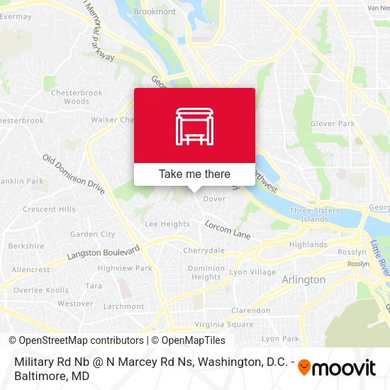 Military Rd Nb @ N Marcey Rd Ns map