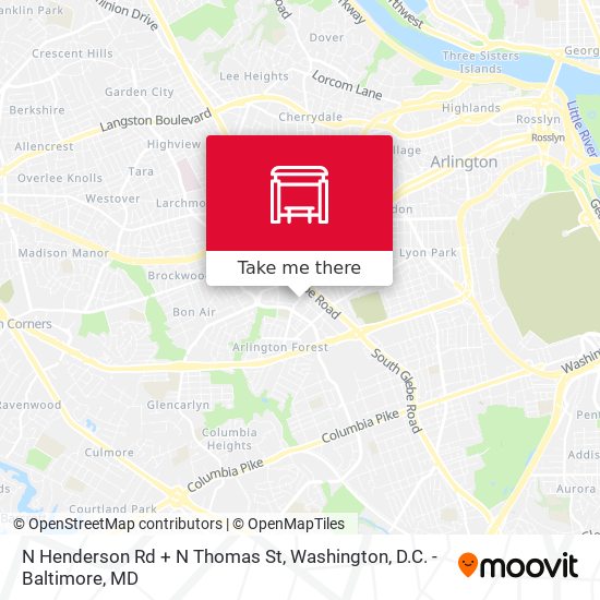 Mapa de N Henderson Rd + N Thomas St