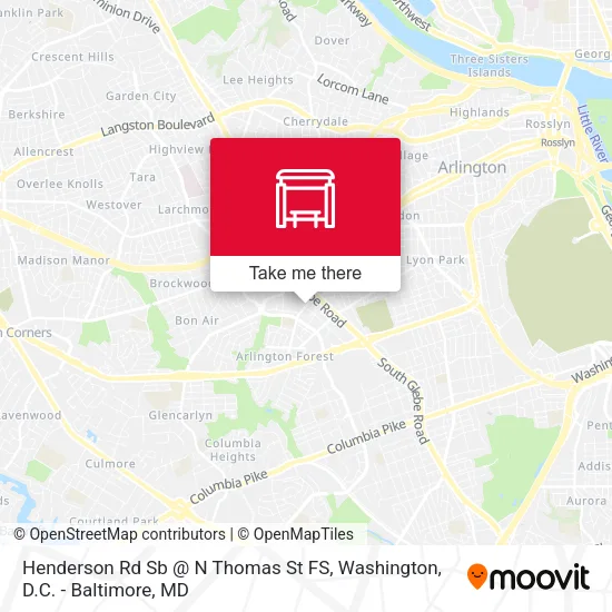 Henderson Rd Sb @ N Thomas St FS map