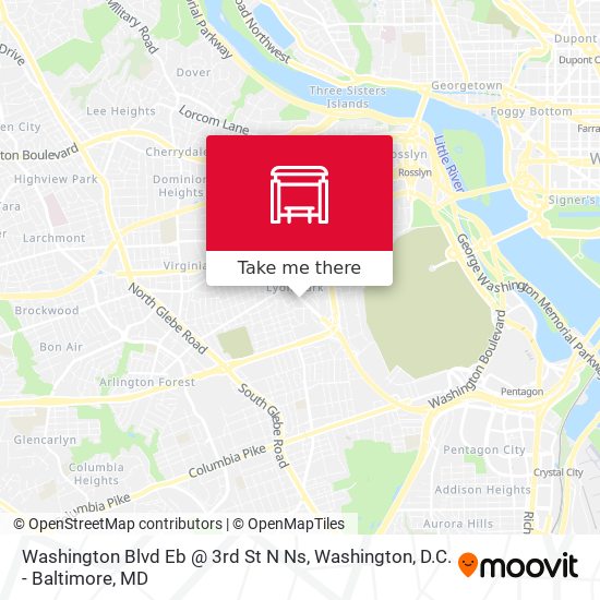 Washington Blvd Eb @ 3rd St N Ns map