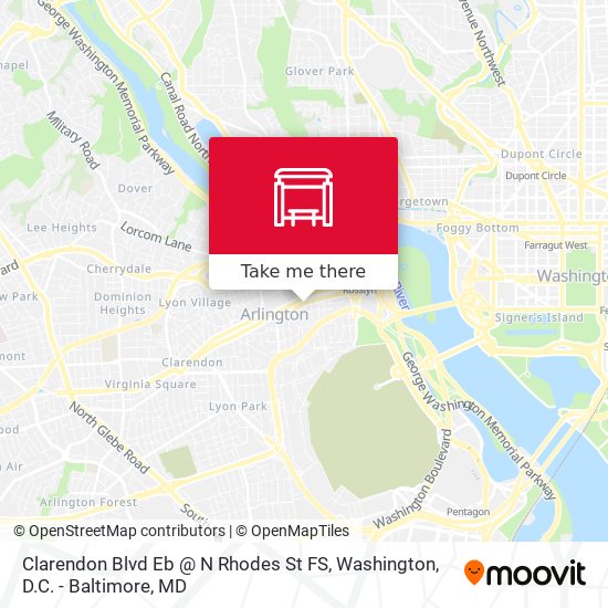 Clarendon Blvd Eb @ N Rhodes St FS map