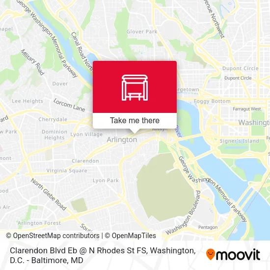 Clarendon Blvd Eb @ N Rhodes St FS map