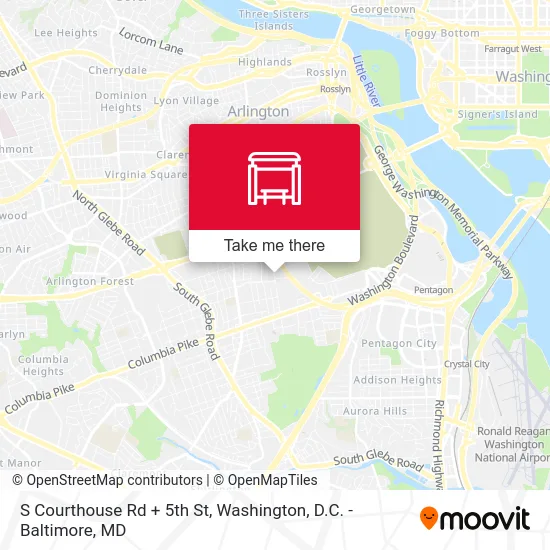 S Courthouse Rd + 5th St map