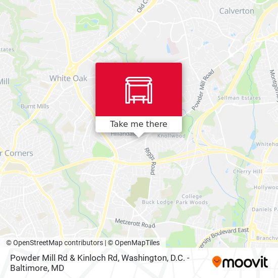 Mapa de Powder Mill Rd & Kinloch Rd