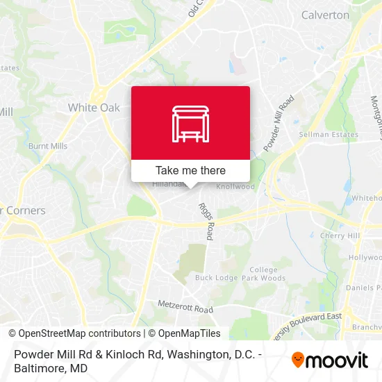 Powder Mill Rd & Kinloch Rd map