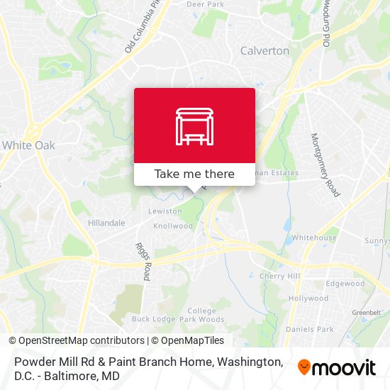 Mapa de Powder Mill Rd & Paint Branch Home