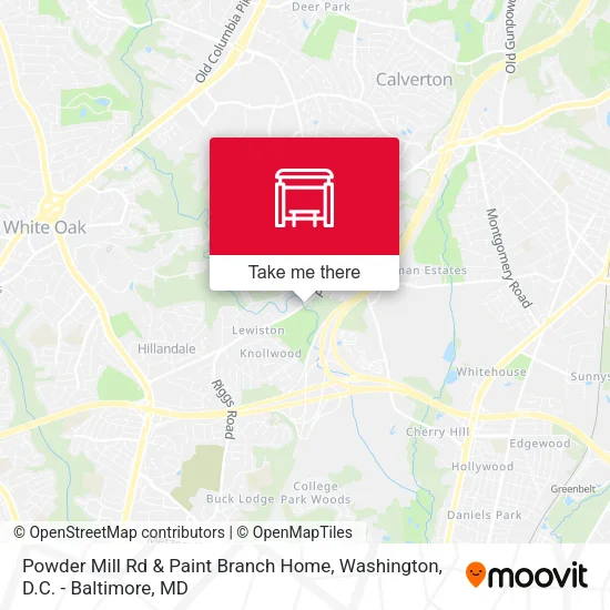 Powder Mill Rd & Paint Branch Home map