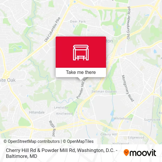 Cherry Hill Rd & Powder Mill Rd map