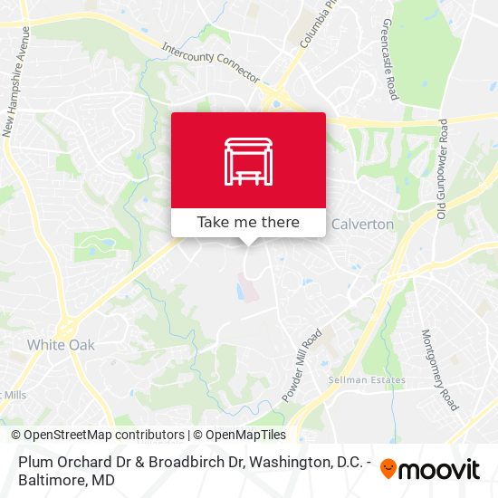 Plum Orchard Dr & Broadbirch Dr map