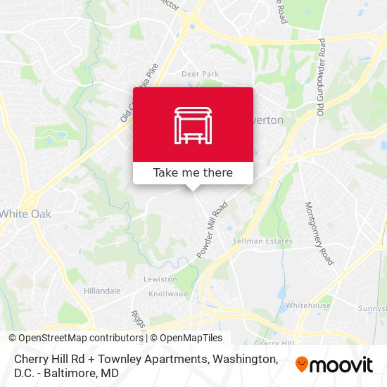 Cherry Hill Rd + Townley Apartments map