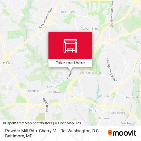 Mapa de Powder Mill Rd + Cherry Mill Rd