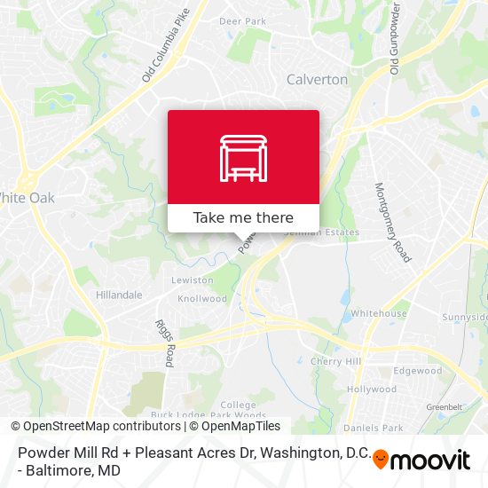 Mapa de Powder Mill Rd + Pleasant Acres Dr