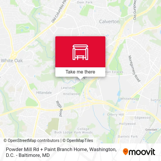 Powder Mill Rd + Paint Branch Home map