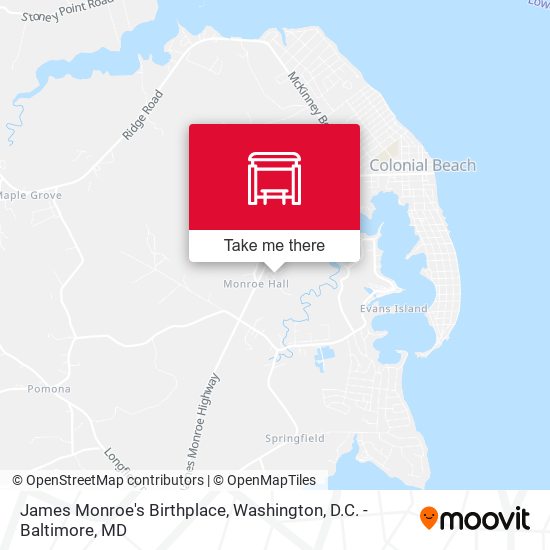 Mapa de James Monroe's Birthplace