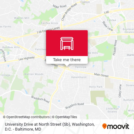 University Drive at North Street (Sb) map