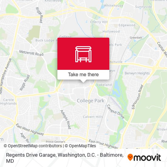 Regents Drive Garage map