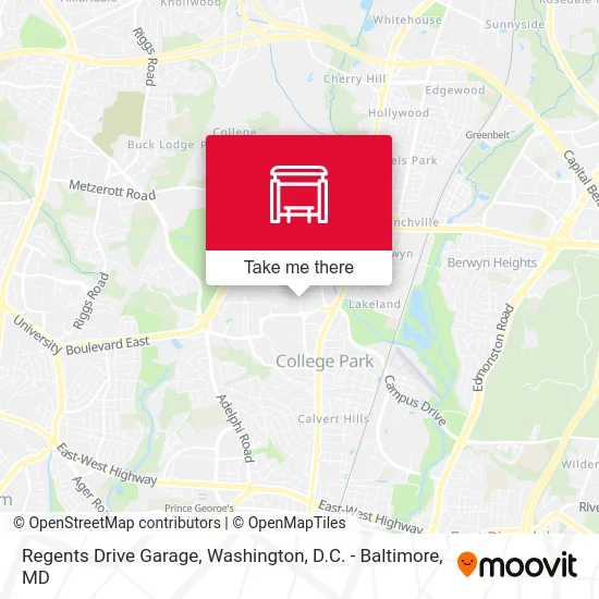 Regents Drive Garage map